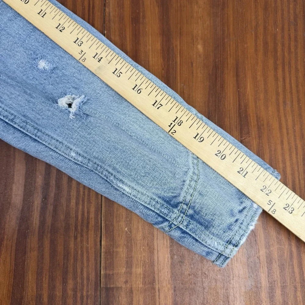 Free People Dillon Frayed Denim Jean Jacket Jasmine Wash Size Small - Picture 10 of 13